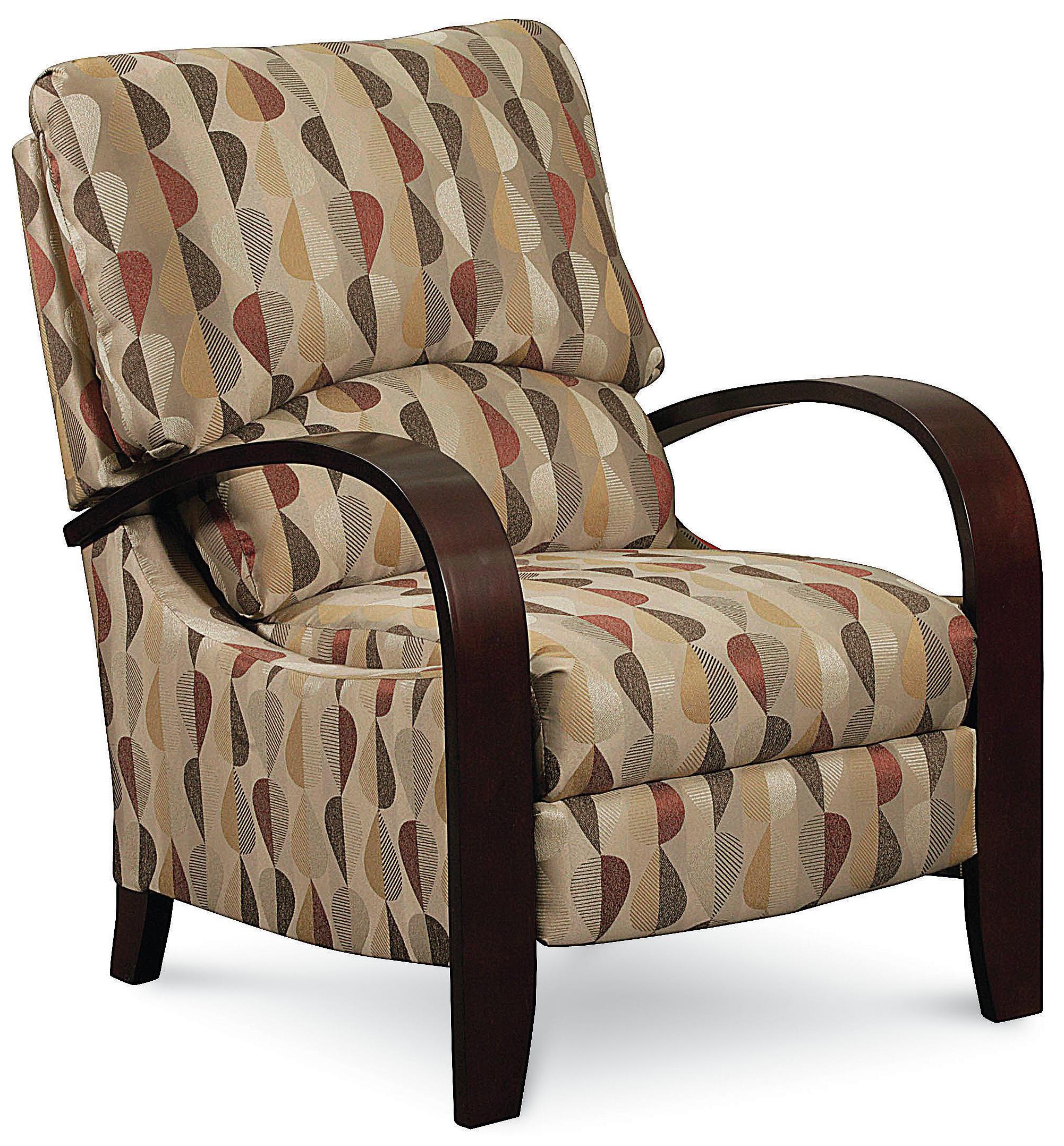 Lane Hi Leg Recliners Contemporary Julia Hileg Recliner with Bentwood